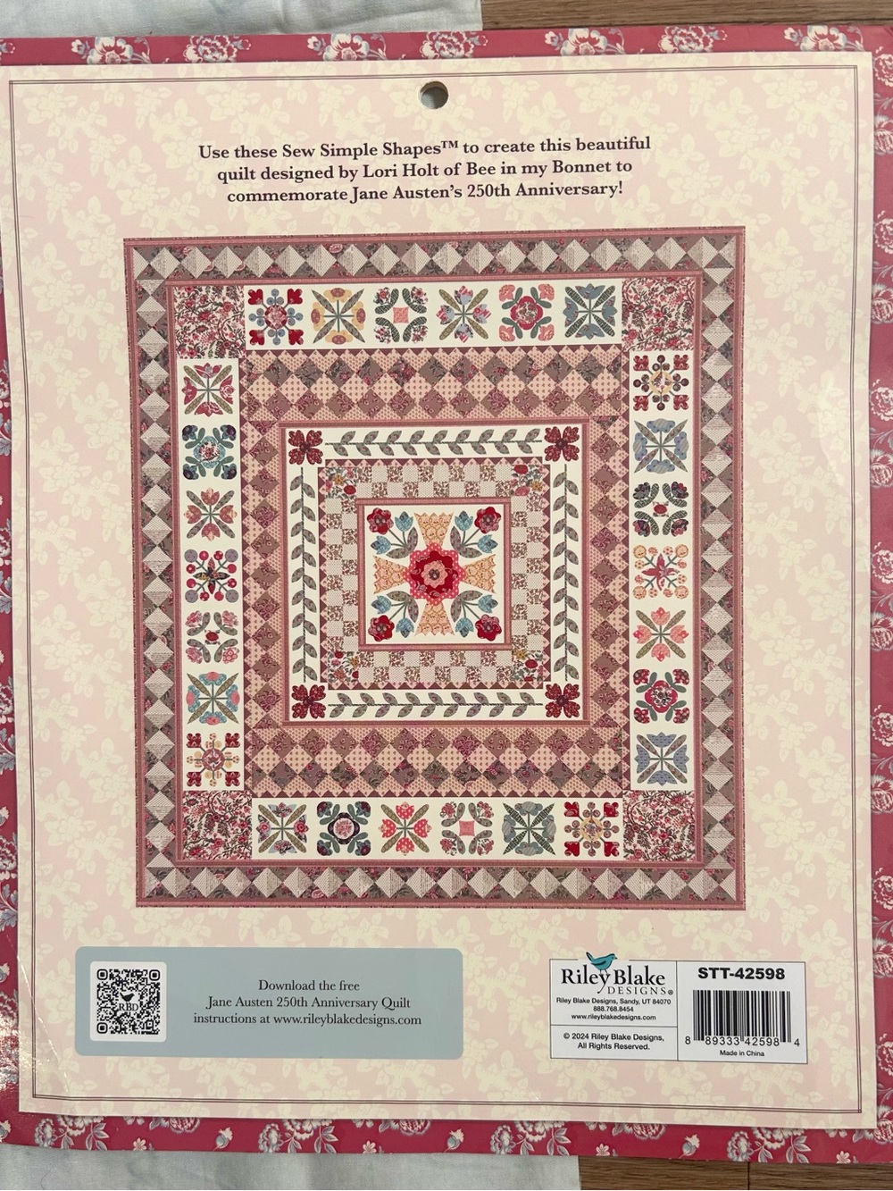 Jane Austen 250th Anniversary Quilt Templates